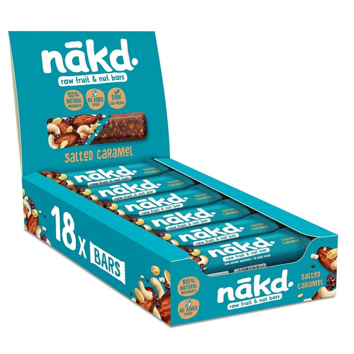 Батончики из фруктов и орехов 18 x 35 г соленая карамель Nakd