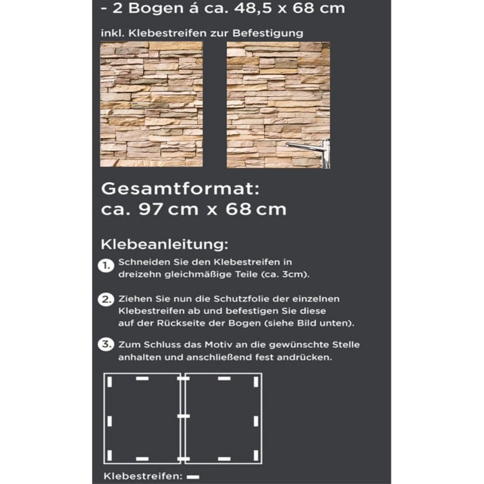 Кухонный фартук брызгозащитный экран 97 x 68 см KLINOO