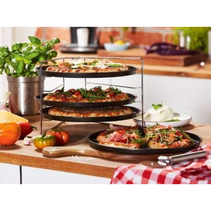Набір форм для піци Zenker - 4 лотки та 1 решітка для тарілок - з антипригарним покриттям
