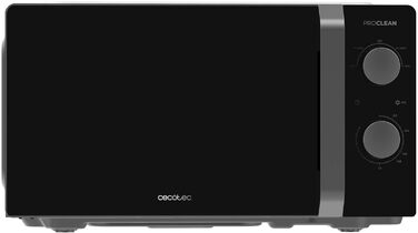 Мікрохвильова піч Cecotec Inverter - об&39єм 19 л - розморожування, нагрівання та приготування - інвертор Proclean 5010. 700 Вт, 5 рівнів потужності, світлодіодний дисплей, поворотний стіл 245 мм, таймер, 8 програм (чорна, ручна)