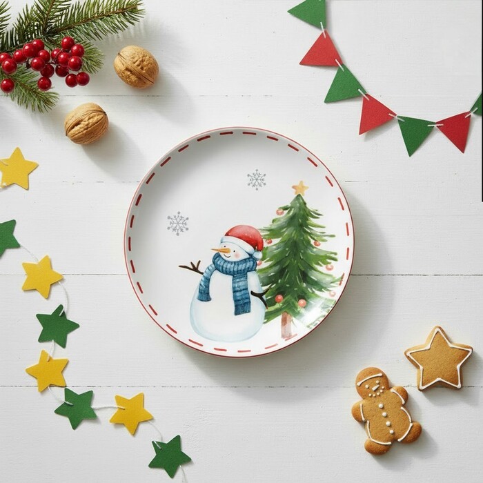 Тарілка Fissman 20 см доломіт (0381)