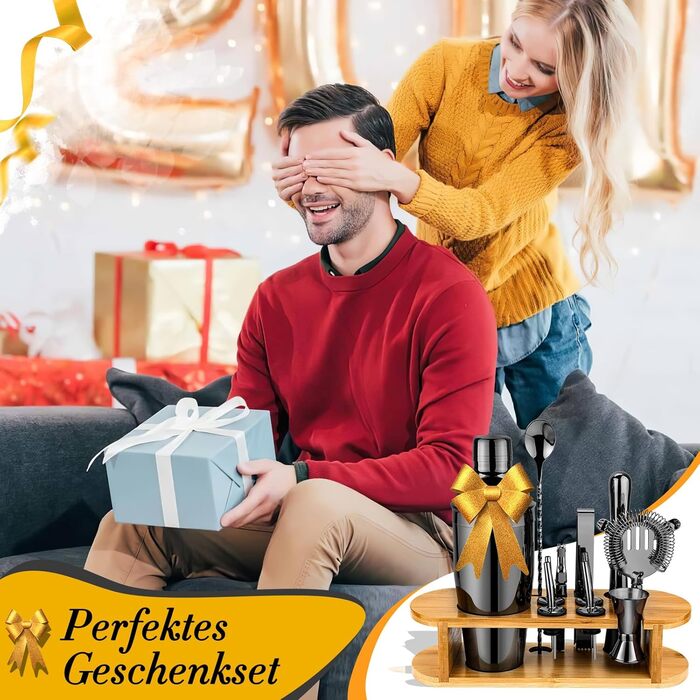 Профессиональный набор для коктейлей с подставкой 12 предметов Jeebuu