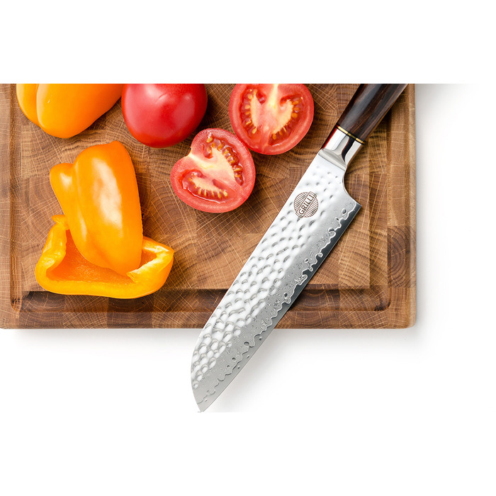 Профессиональный нож из дамасской стали Santoku GRILLI 88871 Профессиональный нож из дамасской стали Santoku GRILLI 88871 Код: 012180