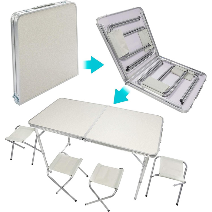 Складний багатофункціональний кемпінговий стіл зі стільцями GOODS+GADGETS