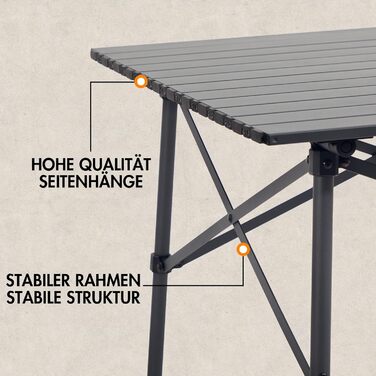 Складной кемпинговый стол темно-серый Portal