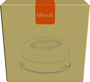 Контейнер для торта 27 см з кришкою та ручкою, білий Lifewit