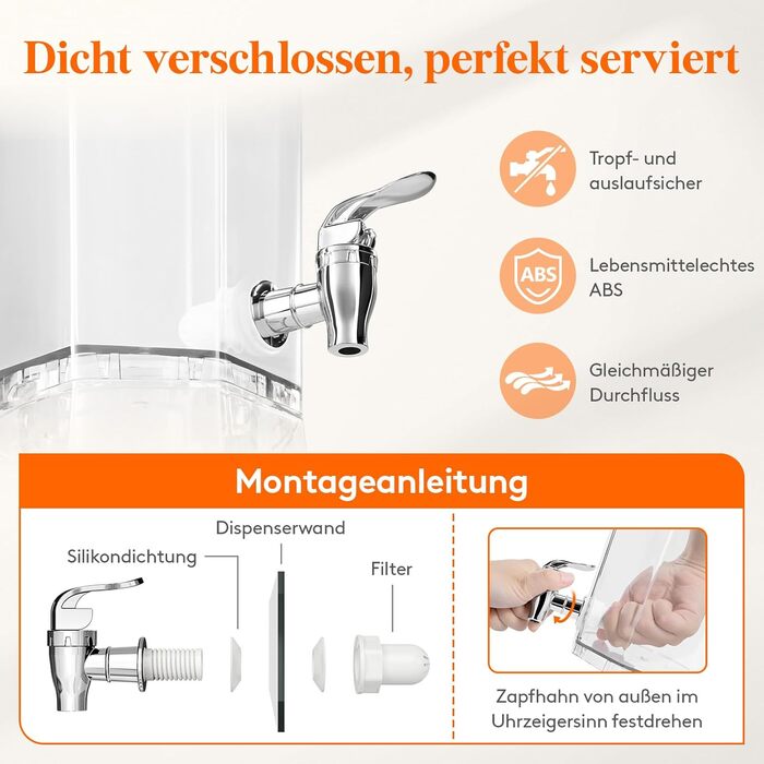 Диспенсер для напоїв 4л з краном та підставкою, 2 шт. Пластикові диспенсери для води, лимонаду, соку, напоїв з знімною підставкою для вечірок