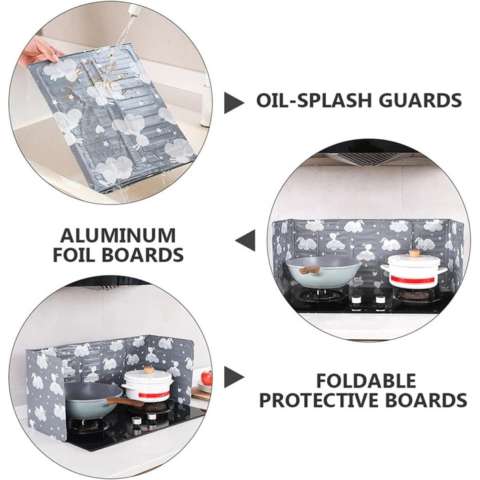 Складная защитная пластина от брызг масла Lurrose