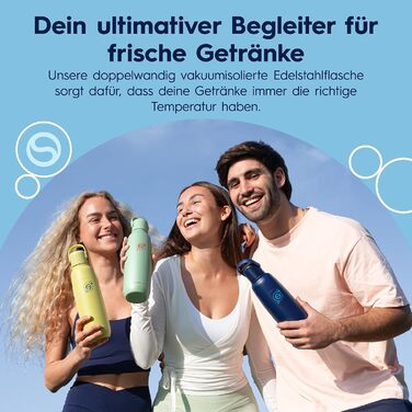 Бутылка для газированной воды 0,9 л, светло-синяя Fizz & Go SodaStream