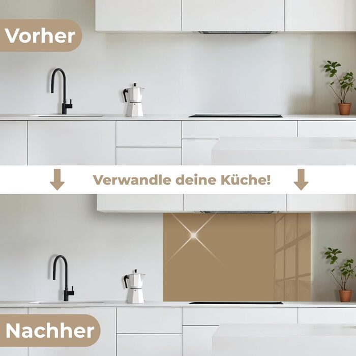 Кухонний фартух 60x250 см, самоклеючий фартух, кухонний фартух, кухонний фасад, самоклеючі кухонні фартухи - Осінь (Палітра - Бежевий, 60 x 100 см)