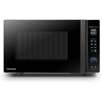 Мікрохвильова піч Toshiba MW3-AG20PE(BK) з грилем 20 л 3-в-1, розморожування шеф-кухарем, мікрохвильова піч, гриль, комбінований режим, 5 рівнів потужності, 8 автоматичних програм, легке очищення, чорний колір (25 л конвекція 4-в-1)