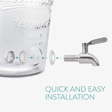 Диспенсер для напитков стеклянный 8 л Navaris