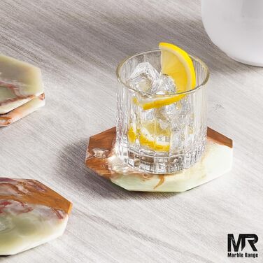 Елегантні мармурові підставки під склянки 6 шт MARBLE RANGE