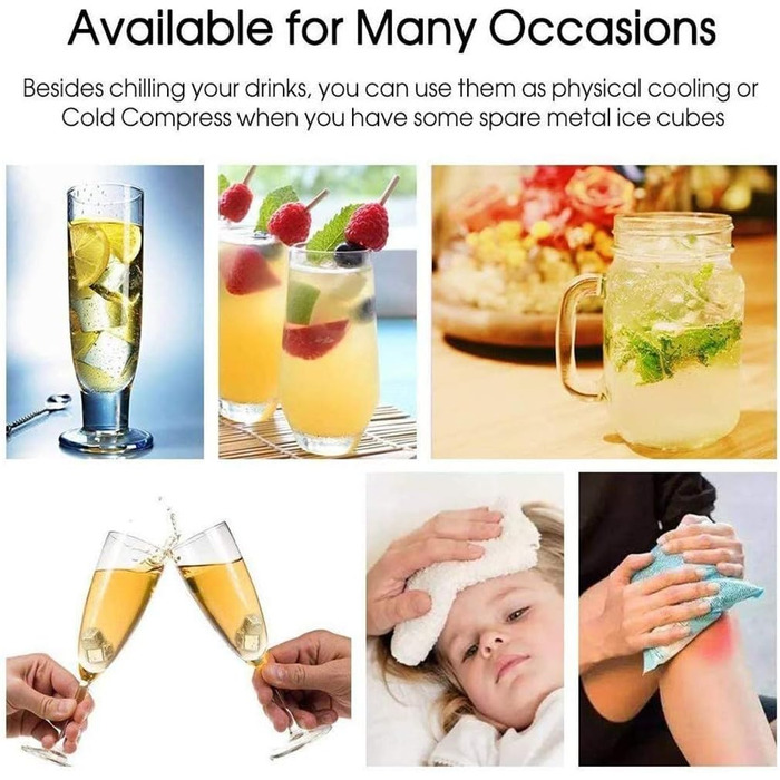 Набір металевих охолоджувальних каменів для віскі з нержавіючої сталі Ulalaza