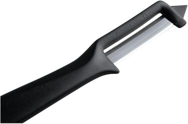 Овочечистка Fackelmann World Champion для спаржі, універсальна овочечистка з лезом з нержавіючої сталі, овочечистка для фруктів та овочів (колір чорний), кількість