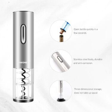 Електричний відкривач для пляшок вина 4-в-1 WIWONEY