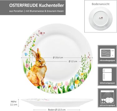 Набір із 6 тарілок до Великодня MamboCat