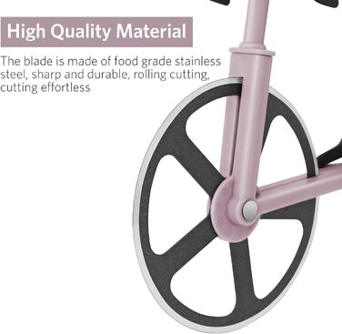 Резак для пиццы в виде велосипедиста с подставкой, лиловый KUONIIY