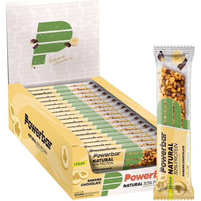Протеїнові батончики Natural Protein, 18 x 40 г Банан-шоколад Powerbar