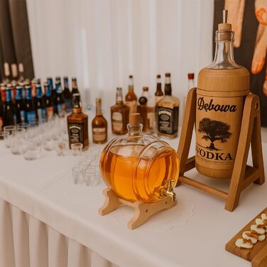 Стеклянный диспенсер бочки с краном 4 л SUPERBUTELKI.PL