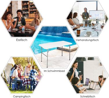 Складной кемпинговый стол белый RELAX4LIFE