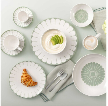 Набір столового посуду на 2 персони, 8 предметів, зелений Fleur Villeroy & Boch