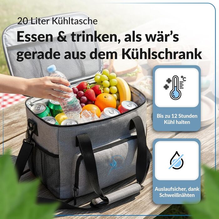 Термосумка 20 л серая Obics