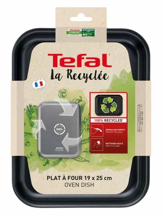 Tefal Форма для запікання La Recyclee, прямокутна, 19x25см, алюміній, чорний