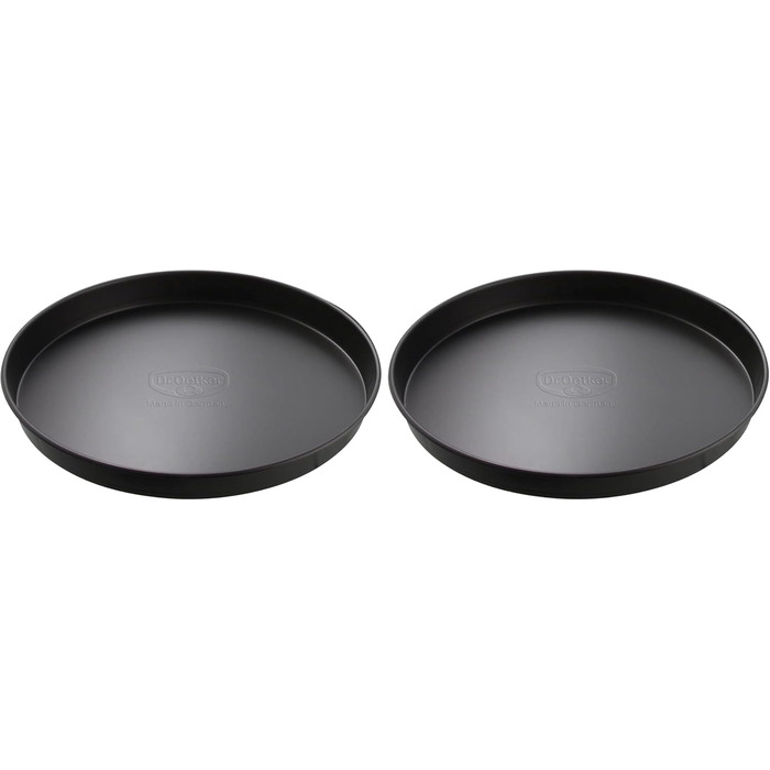 Форма для піци 20 см з антипригарним покриттям, набір 2 предмета, чорні Dr. Oetker