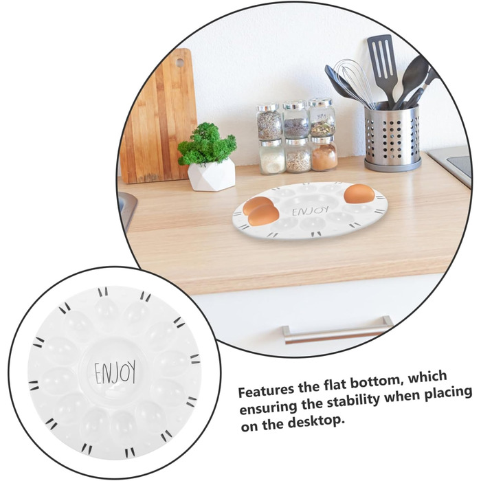 Керамічна підставка для фаршированих яєць для великодніх святкувань Cabilock