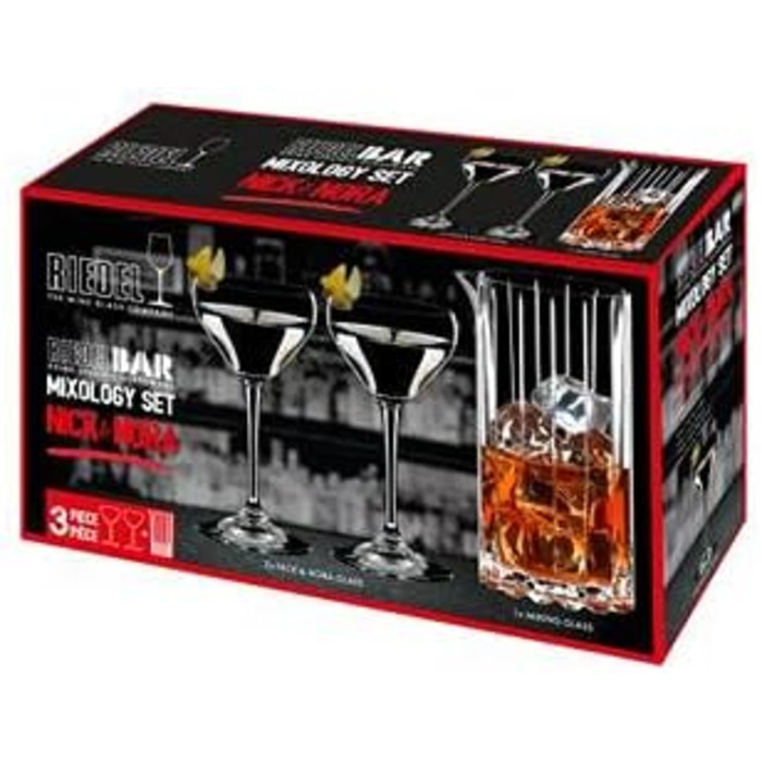Набір келихів Riedel Double Rocks (2 шт.) для коктейлів та міцних напоїв, кришталь, придатні для мийки в посудомийній машині - 6417/07 (Келих для змішування набір Nick & Nora)