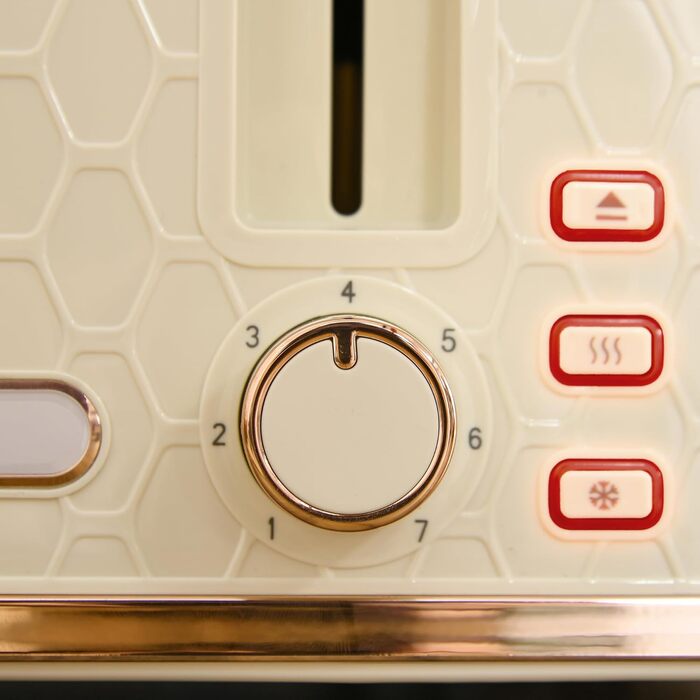 Комплект чайника та тостера HOMCOM, 1,7 л, тостер на 4 скибочки, набір для сніданку з 7 рівнями підрум&39янення, автоматичним вимкненням, функцією розморожування та розігріву та піддоном для крихт, бежевий