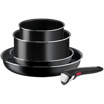 Набір посуду Tefal Ingenio Easy Cook & Clean, 5предметів, алюміній, нержавіюча сталь, бакеліт, чорний