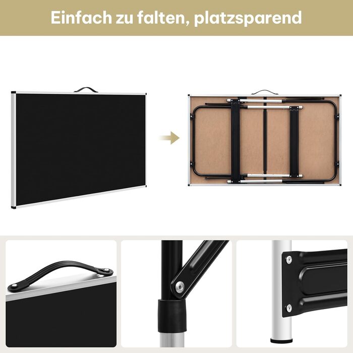 Кемпинговый стол 100 x 60 см черный eSituro