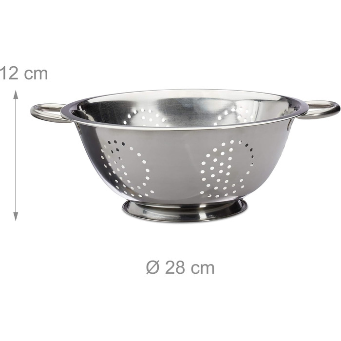 Кухонная сито-дуршлаг из нержавеющей стали 28 см Relaxdays