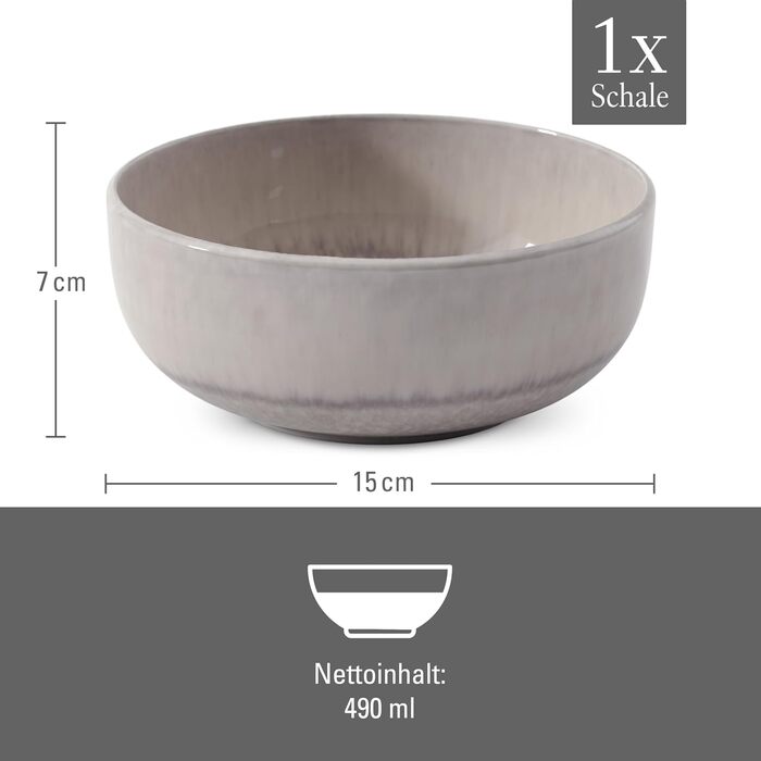 Піала для пластивців 490 мл бежева Perlemor Villeroy & Boch