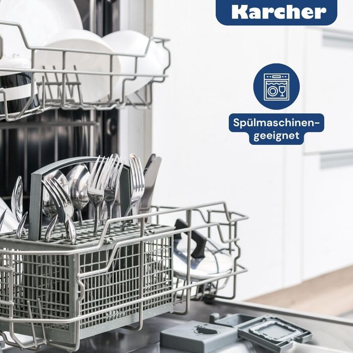 Набір посуду Karcher Jasmin, 20 предметів Набір посуду з нержавіючої сталі для індукції, включаючи скляні кришки Каструлі та сковорідки, придатні для миття в посудомийній машині та духовці Посуд для всіх типів плит з чашами з нержавіючої сталі