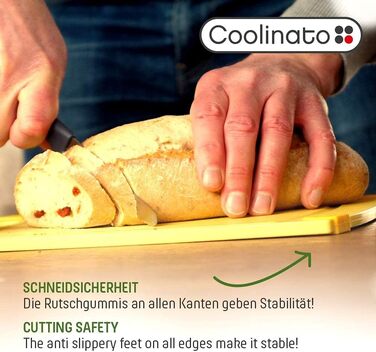 Набір обробних дощок Coolinato, 3 шт., різні розміри, антибактеріальні дошки з жолобком для збору соку, 3 кольори для гігієнічного розділення продуктів (набір 6 шт. кольорових - 24,5x14,5 см)