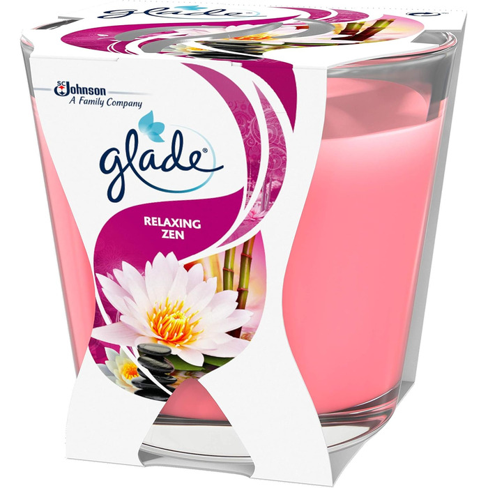 Ароматична свічка Glade (Brise) Dcor у склянці, Романтична ваніль, 6 шт. (6 x 70 г) (Розслаблюючий дзен)