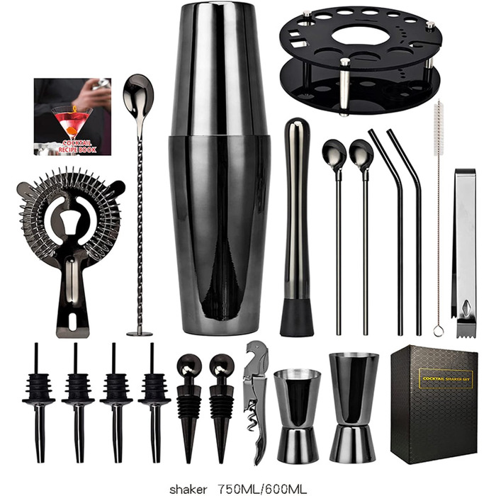 Професійний коктейльний набір з нержавіючої сталі 20 предметів Uqezagpa