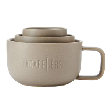 Набор чашек Kitchen Craft LA CAFETIERE Family Mug Almond, фарфор, бежевый, 3 пр.