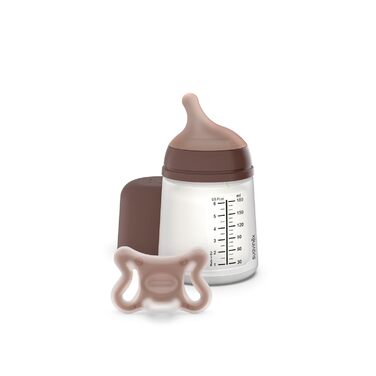 Силіконова дитяча пляшечка Zero Zero Anti-Colic Slow Flow (S), 0 місяців, пляшечка для новонароджених, годується грудним вигодовуванням, 180 мл (180 мл - Adaptive Flow (A) Zero Zero Pacifier, Deep)