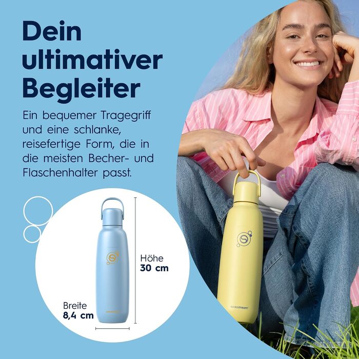 Бутылка для газированной воды 0,9 л, светло-синяя Fizz & Go SodaStream