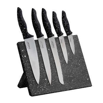 Магнитный ножевой блок с набором из 5 ножей STONELINE