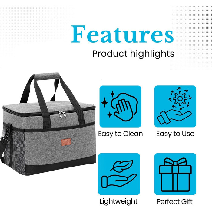 Портативна сумка-холодильник - Для перенесення гарячих або холодних напоїв та їжі. Ланч-сумка, термосумка, ізотермічна сумка, сумка-холодильник, 15 літрів.