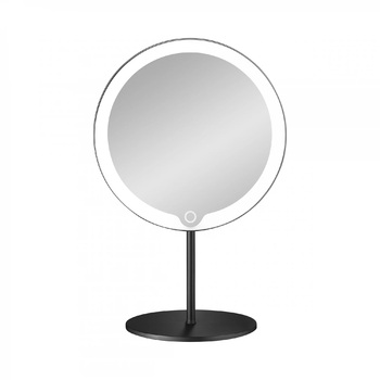 Зеркало косметическое с LED подсветкой настольное, черное Modo Blomus