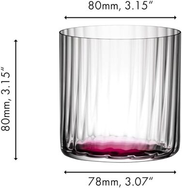 Бокали для вина O Happy H2O-Optik - рожевий/зелений/жовтий/блакитний - набір з 4 шт., склянки для напоїв, кришталь, можна мити в посудомийній машині - 5414/22