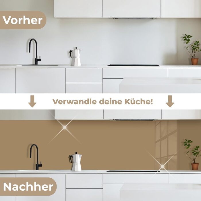 Кухонний фартух 60x250 см, самоклеючий фартух, кухонний фартух, кухонний фасад, самоклеючі кухонні фартухи - Осінь (Палітра - Бежевий, 60 x 300 см)