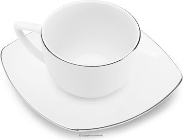 Набор посуды konsimo Combi на 12 персон Набор тарелок CARLINA Modern 36 предметов Столовый сервиз - Сервиз и наборы посуды - Комбинированный сервиз на 12 персон - Сервиз для семьи - Посуда Столовая посуда (Комбинированный сервиз 18 шт., Platinum Edges)