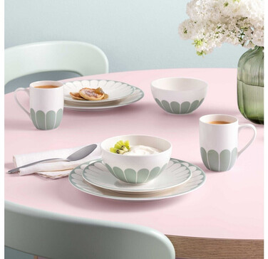 Набір столового посуду на 2 персони, 8 предметів, зелений Fleur Villeroy & Boch